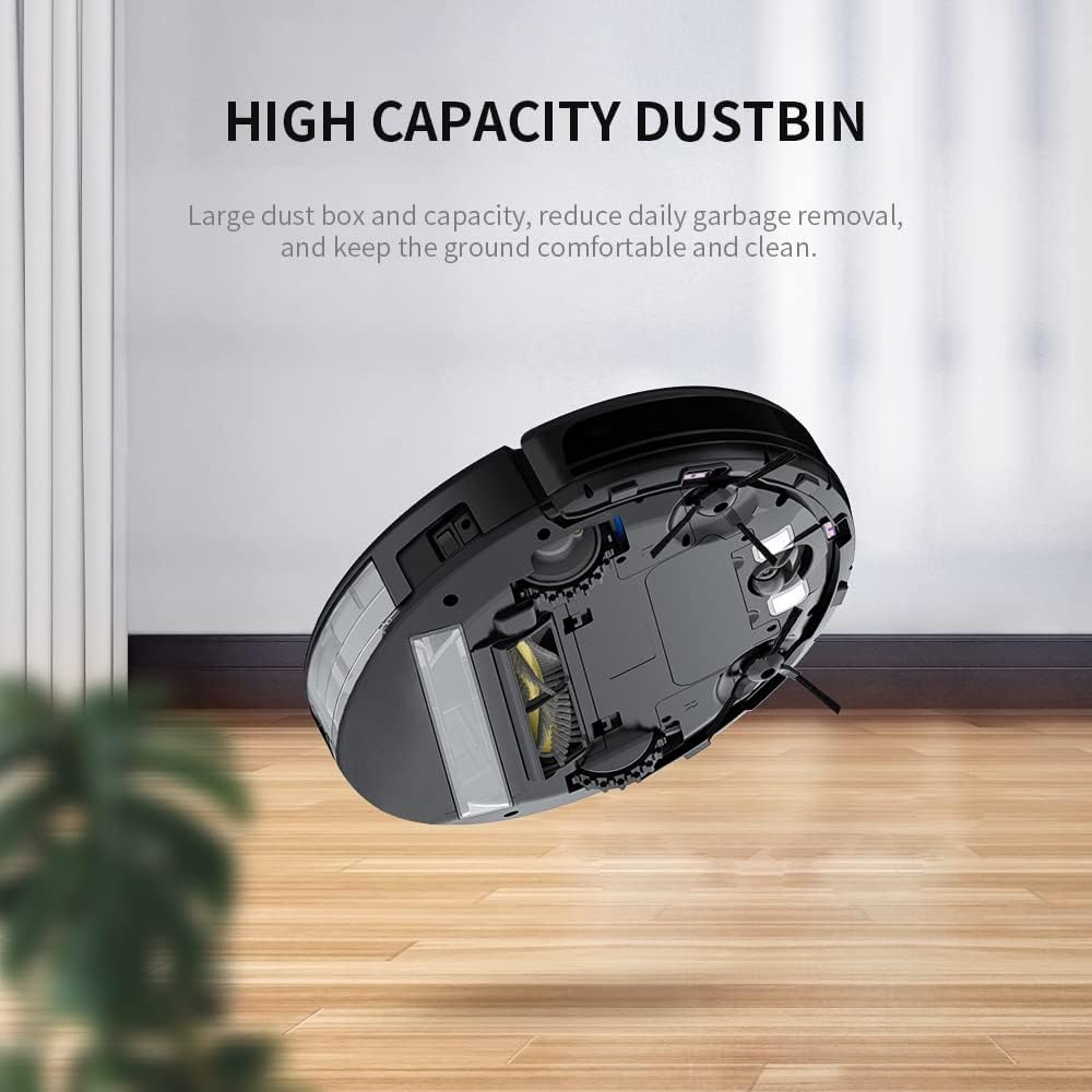 Black Robotic Vacuum Cleaner with Remote N719