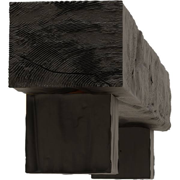 Burnished Cedar Faux Wood Fireplace Mantel Kit with Alamo Corbels Q119344