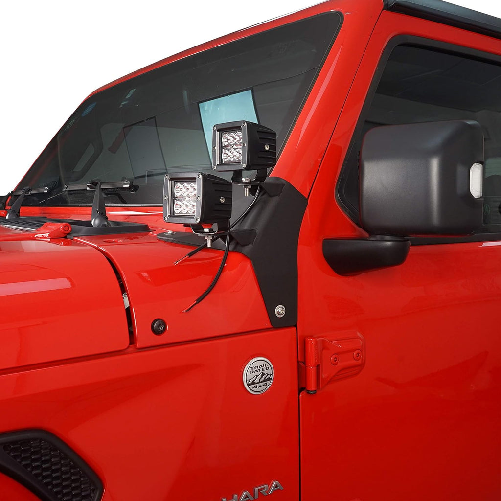 Dual A-Pillar Light Mounting Brackets Pair H6040