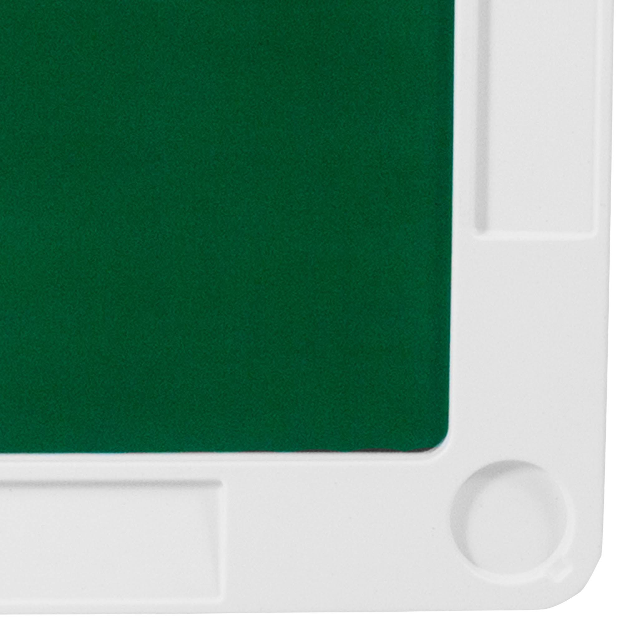 34.5x22 Square 4-Player Folding Card Game Table with Green Felt C120017