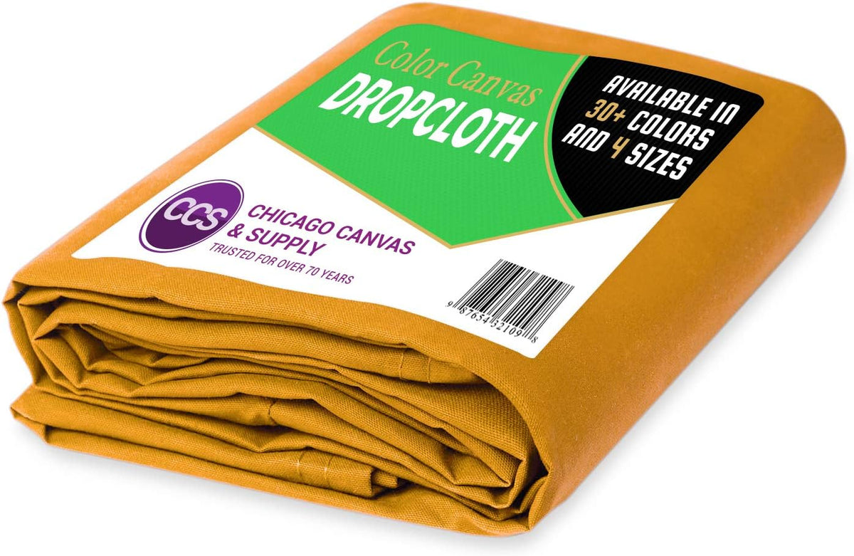 Orange Cotton Canvas Drop Cloth 6 by 10 Feet Pack of 2 B251