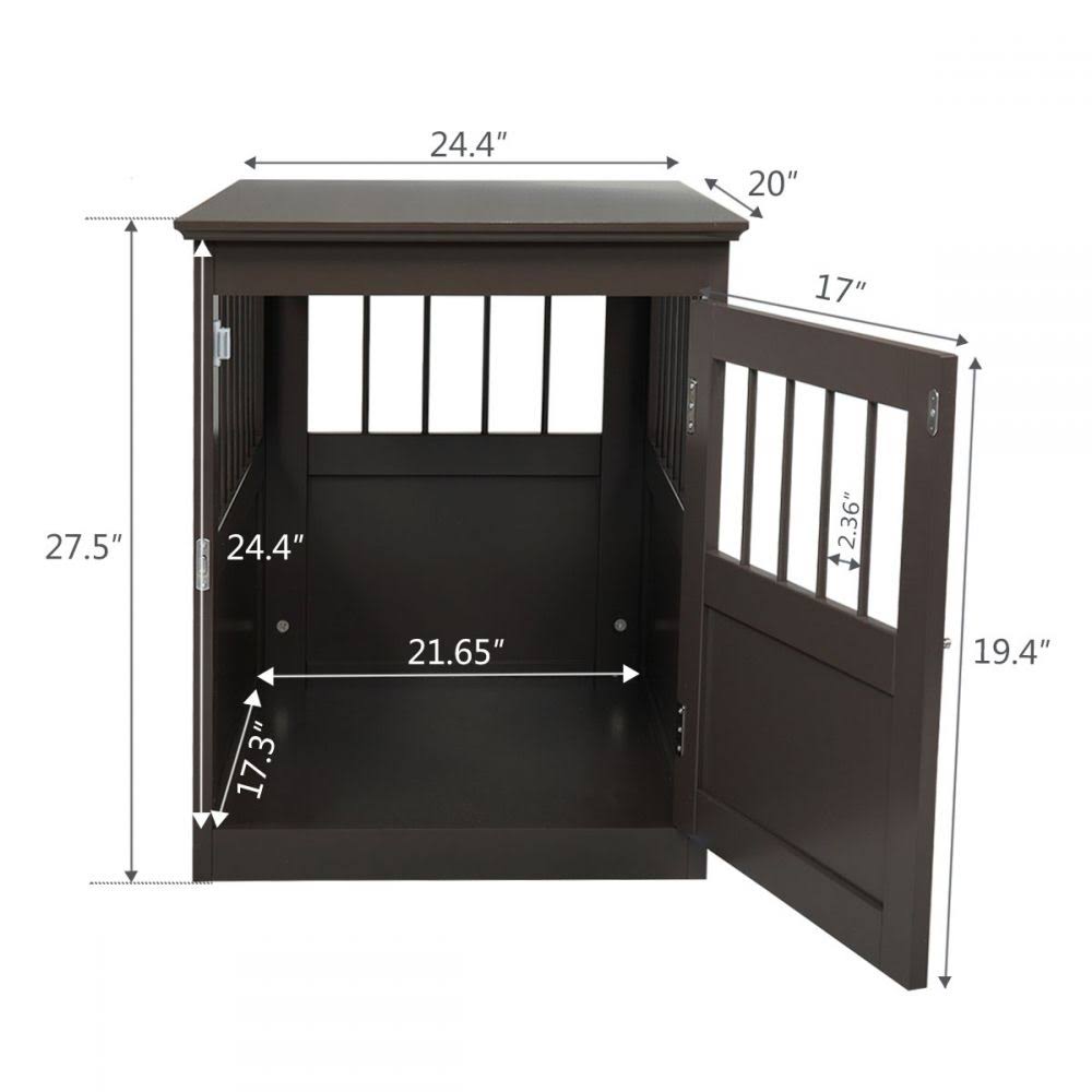 Brown Wooden Dog Crate N225