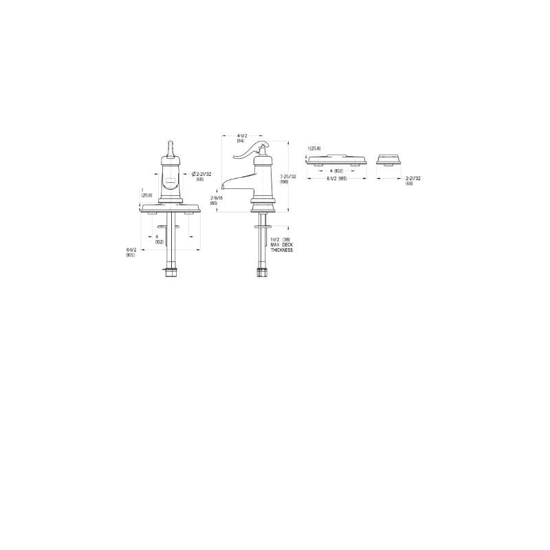 Polished Chrome Single-Handle Bathroom Faucet R517