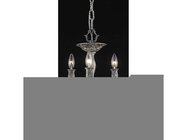 3 Light Pewter Flush Mount Cut Crystal N76791