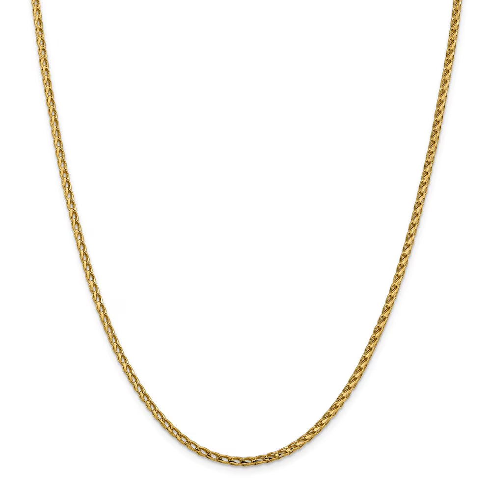 14kt Yellow Gold Diamond Cut Open Franco Chain 24 inch M16588