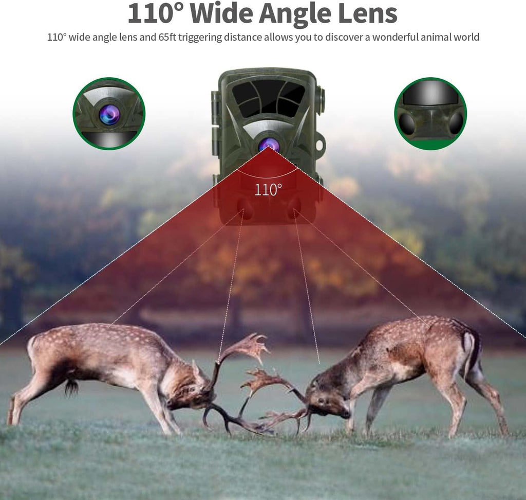 2.4" LCD 32MP 4K IP66 Waterproof Deer Camera, Pack of 2 O941