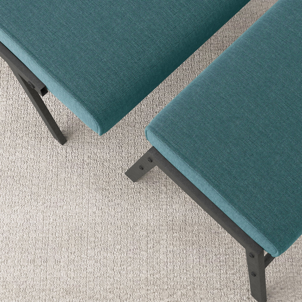 Green Linen Accent Chair with Ottoman V5288