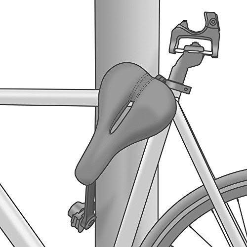 White Bicycle Saddle Lock B519