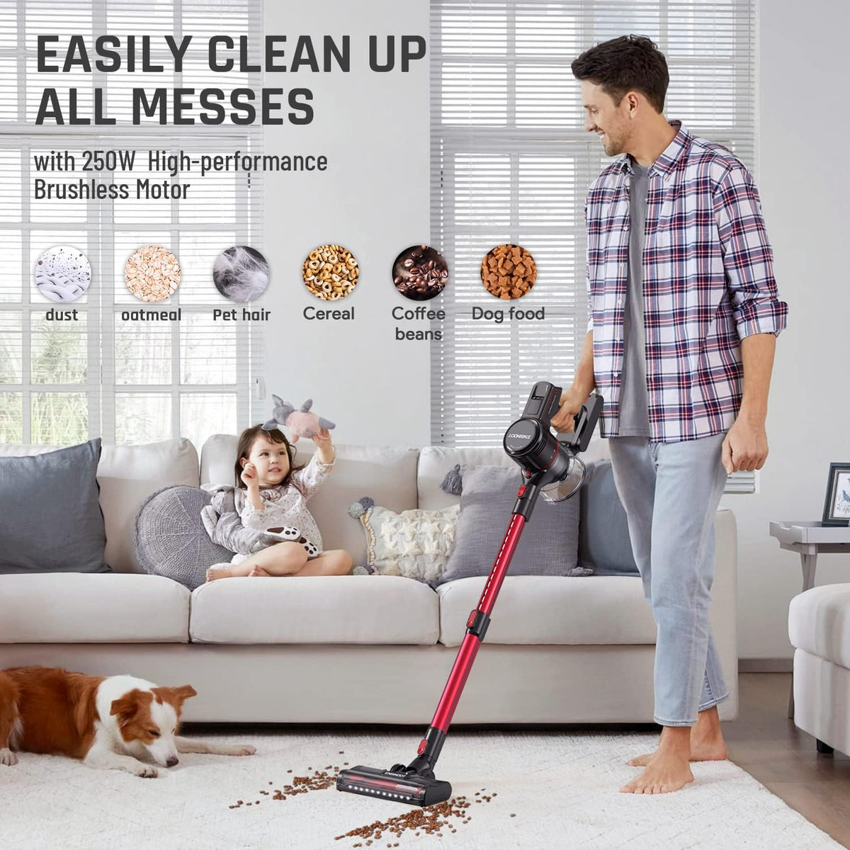 Cordless Stick Vacuum Cleaner with Brushless Motor J816264