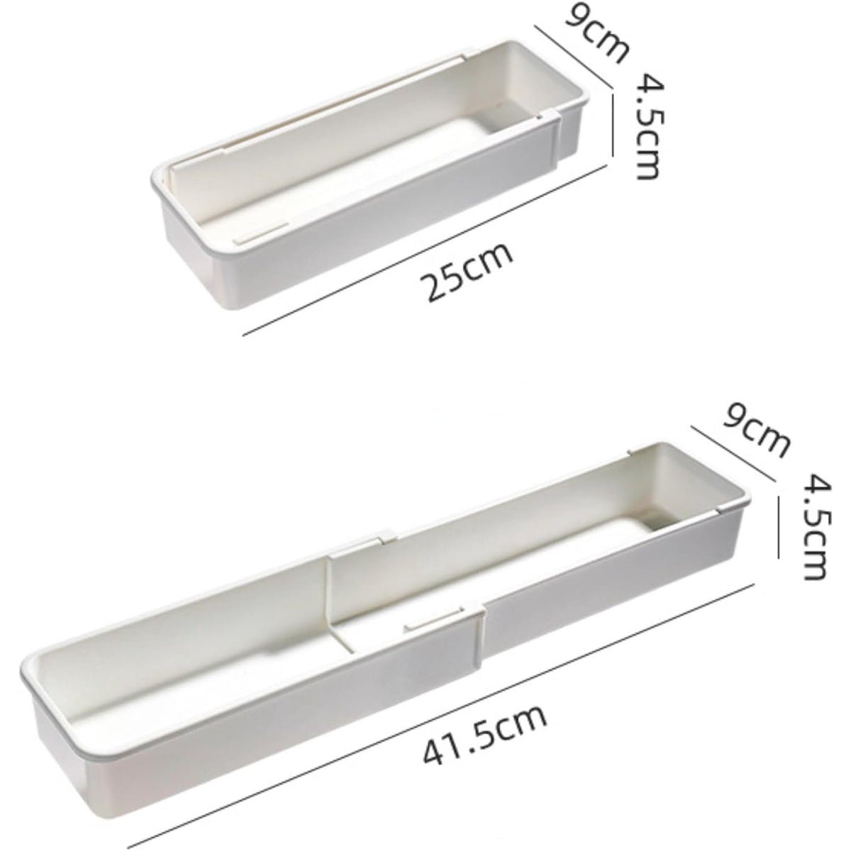 White 4pack Expandable Drawer Organizer Trays K3937