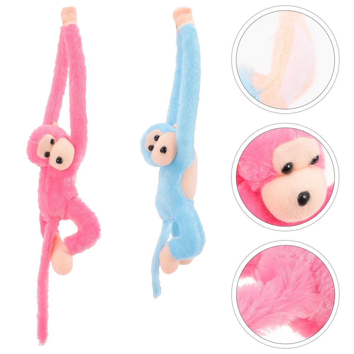 2Pcs Hanging Plush Monkey Doll Stuffed Animal Toy X3863