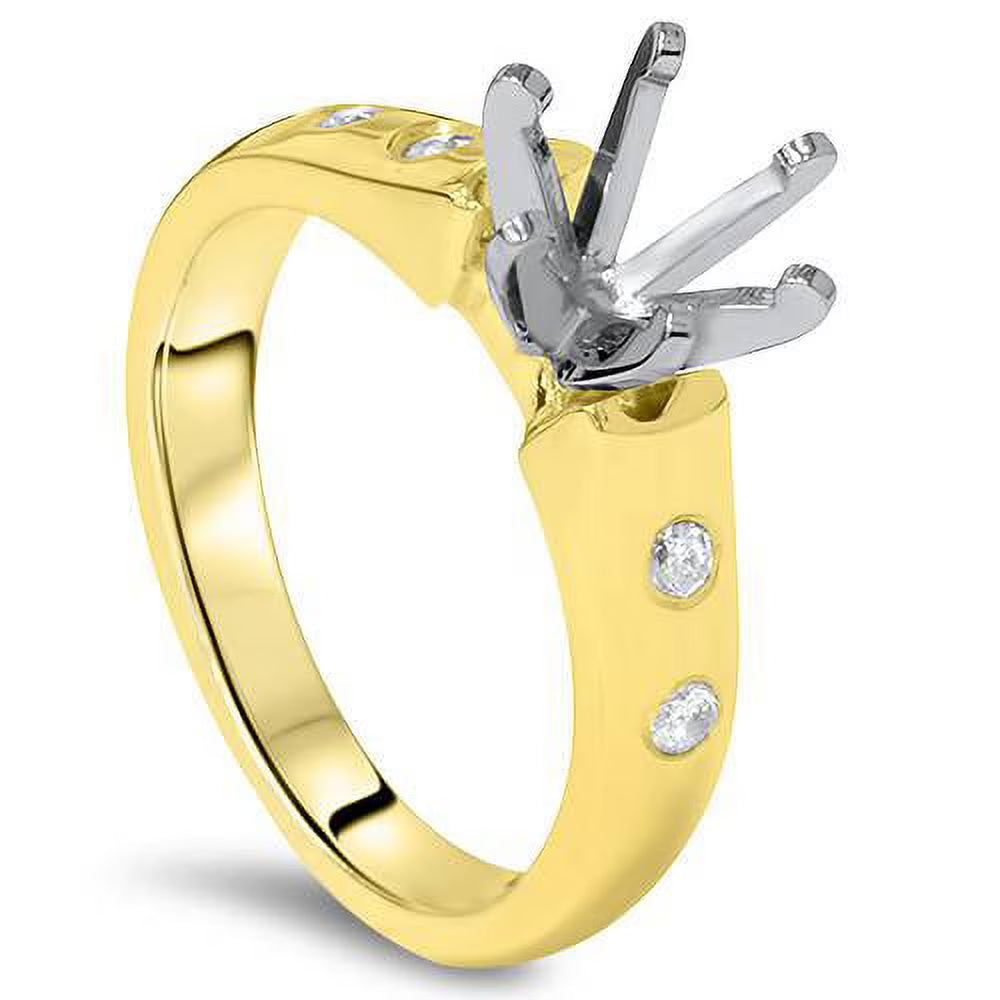 14K Cathedral Engagement Ring Setting F546