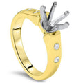 14K Cathedral Engagement Ring Setting F546