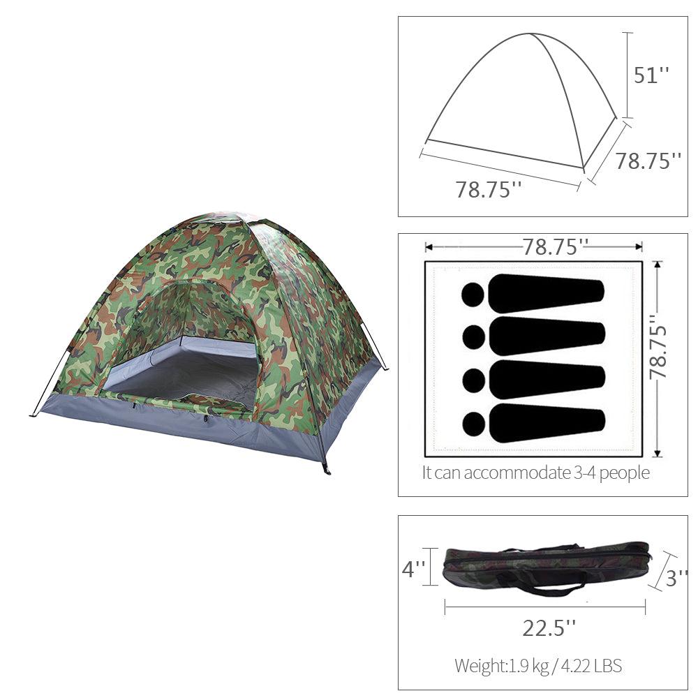 Camouflage 4 Season Waterproof Camping Tent W45116