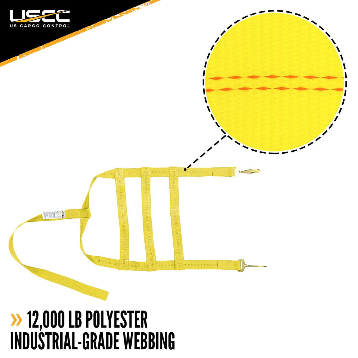 Tow Dolly Basket Strap with Twisted Snap Hooks R5429