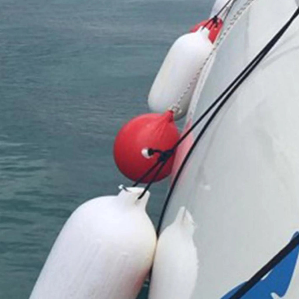 2 Pieces Inflatable PVC Dock Protection Buoy with 2m White Rope S247