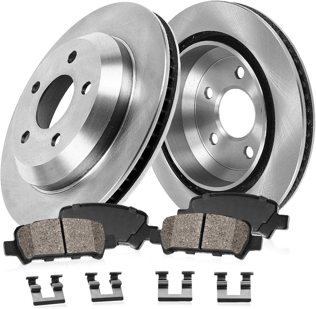 5 Lug Brake Rotors with Ceramic Brake Pads and Hardware S8088