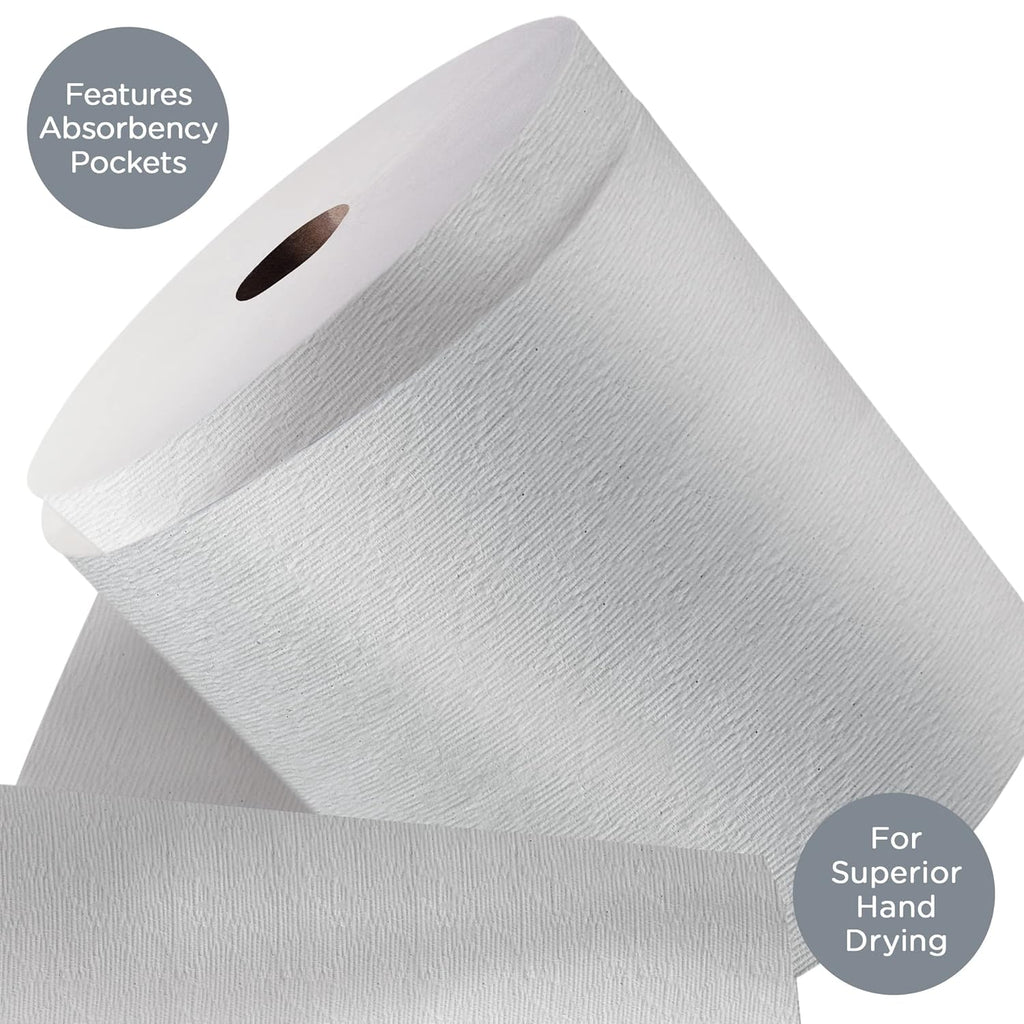 Hard Roll Paper Towels, White, 6 Rolls/Case, Pack of 2 K332
