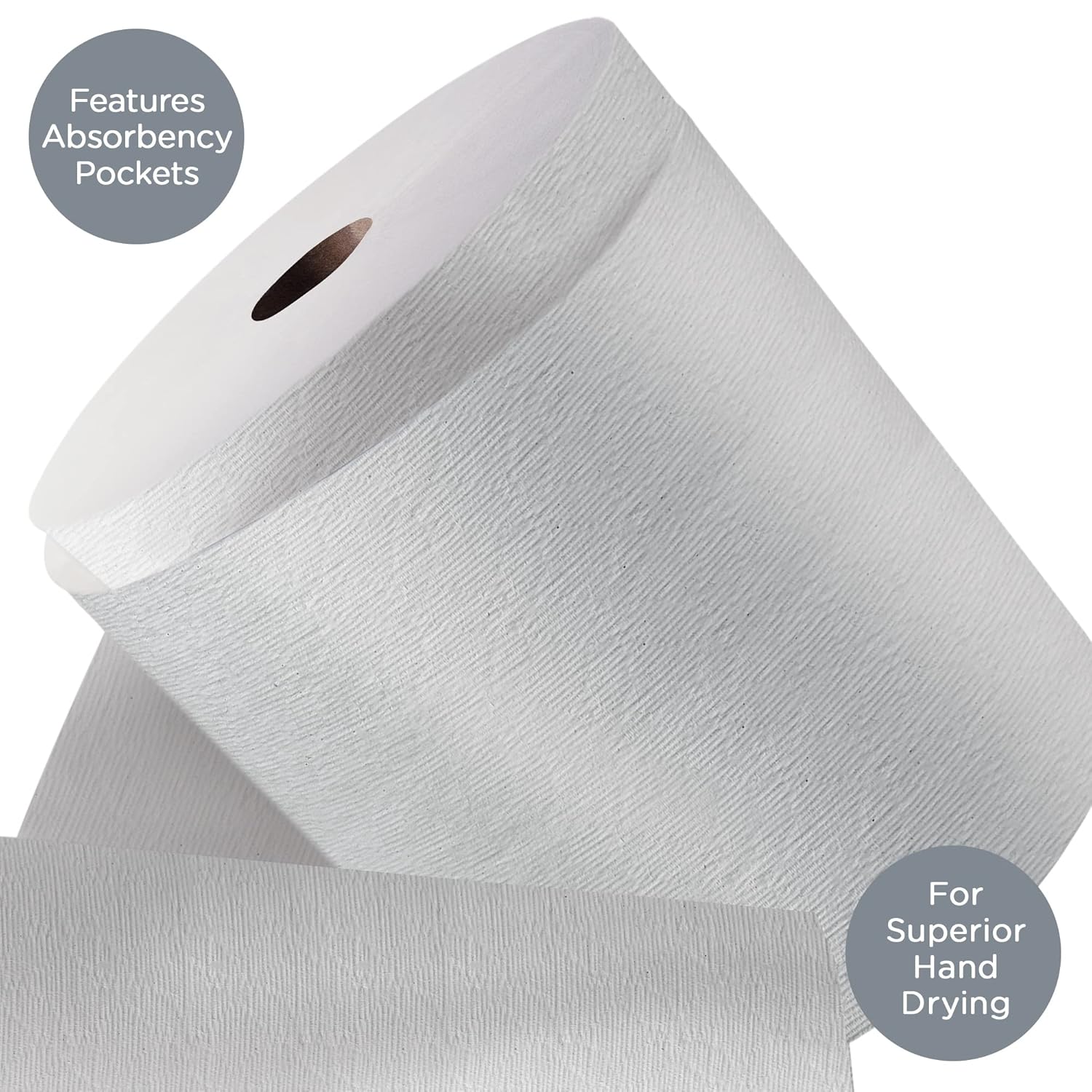 Hard Roll Paper Towels, White, 6 Rolls/Case, Pack of 2 K332