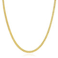 18K Gold Over Silver Hollow Franco Chain Necklace 20"-30" U37406