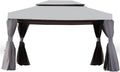 Slate Gray Fabric Replacement Canopy Top Cover for 10x13 Gazebo E10457