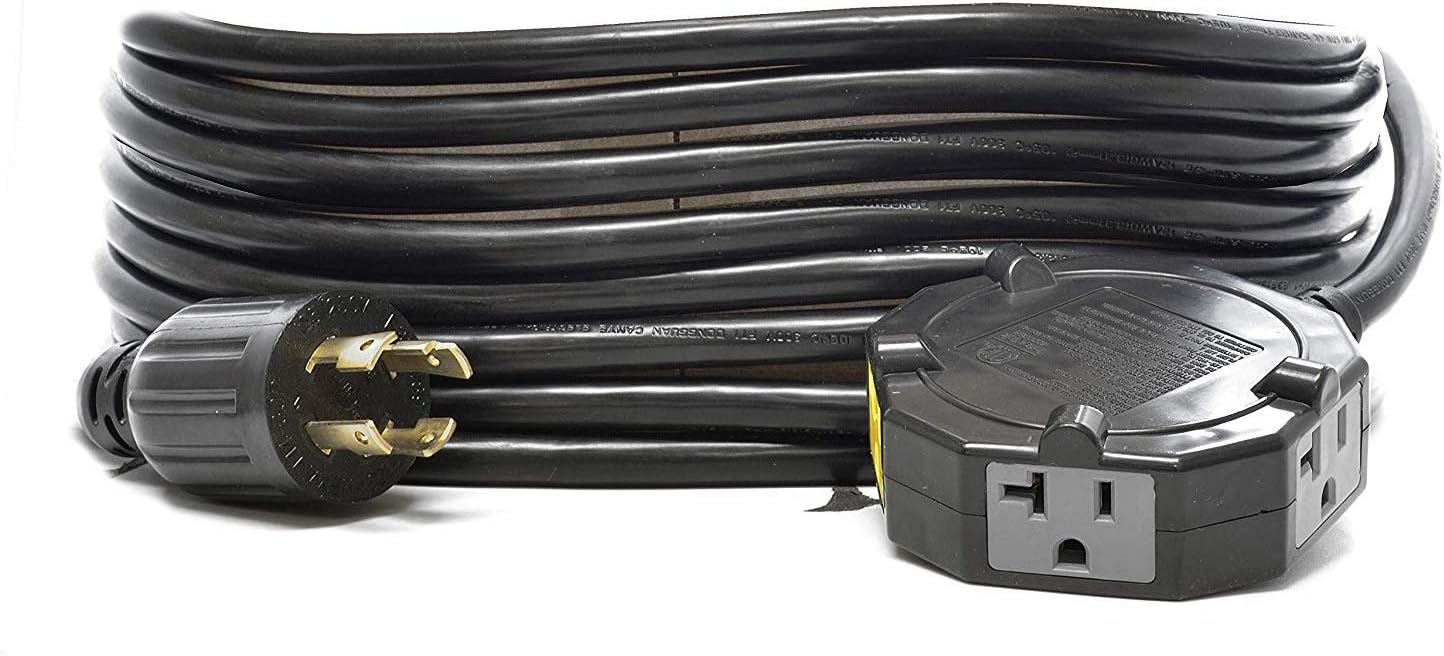 Generator Distribution Power Cord 25 Ft Orange Heavy Duty R95371