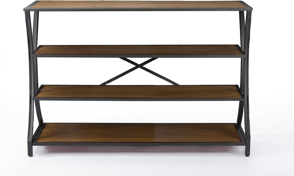 Brown Wood and Metal Console Table L7818