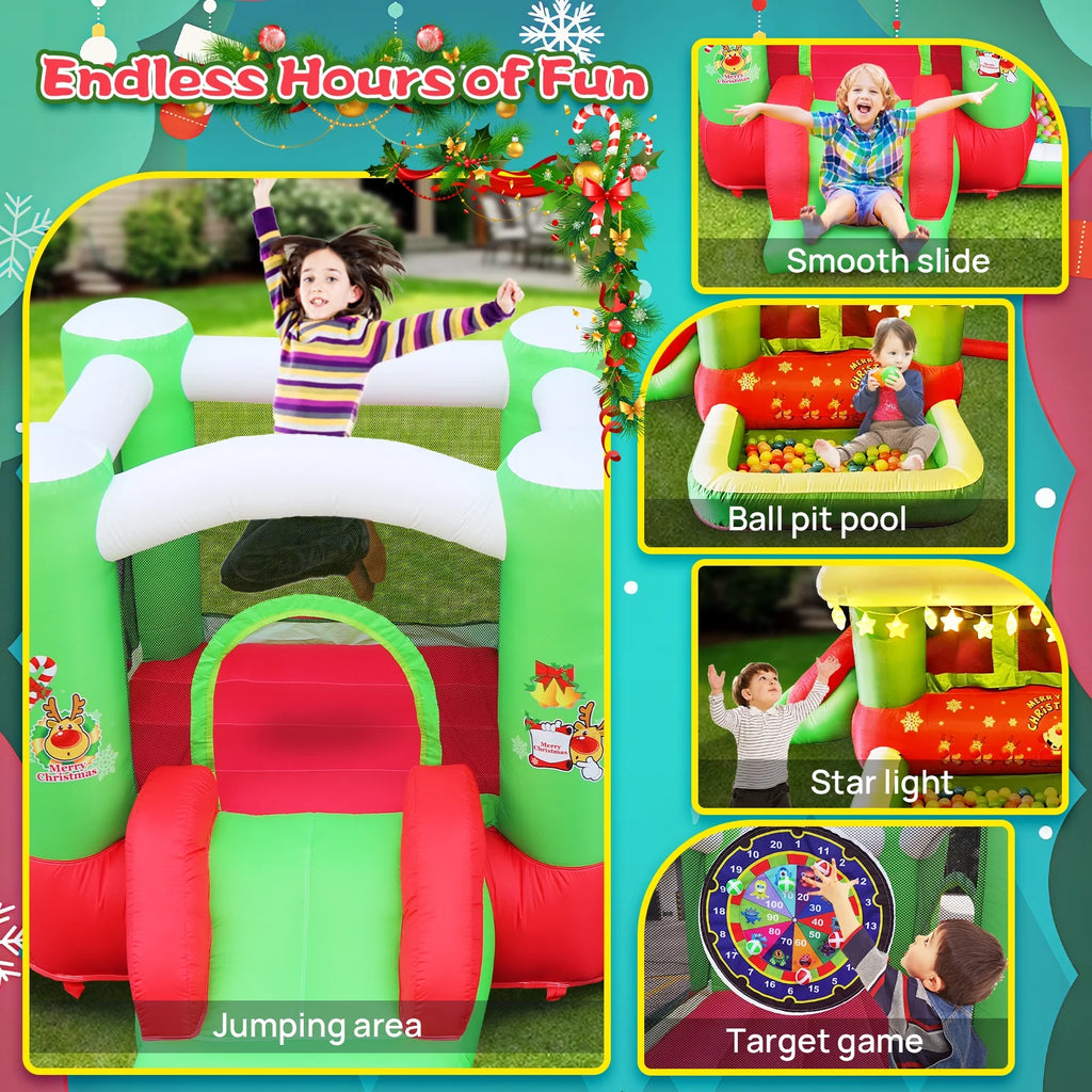 Christmas Jump 'n Bounce House with Blower R789940
