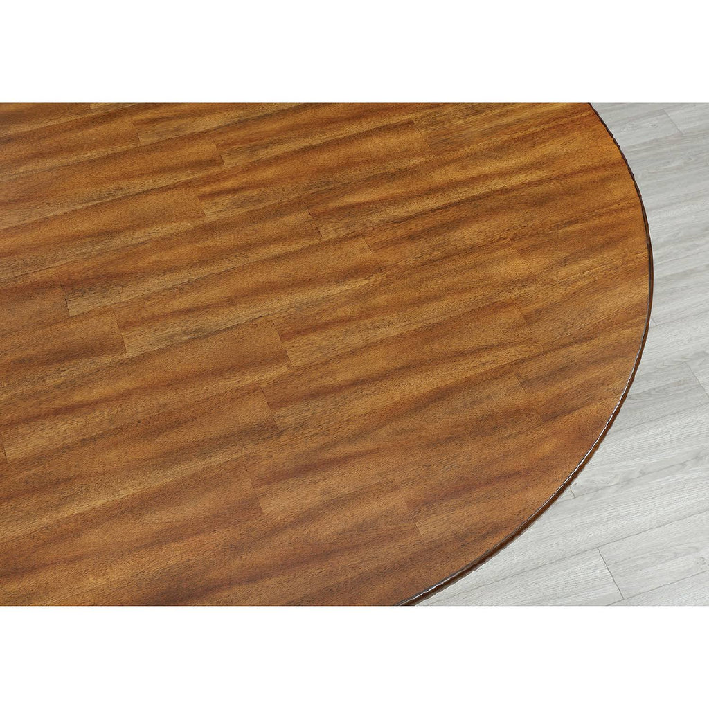 Dark Brown Oak Round Table L962