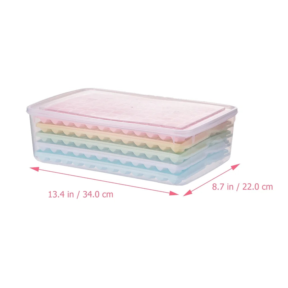 Silicone Ice Cube Mold Tray with Lid L5207