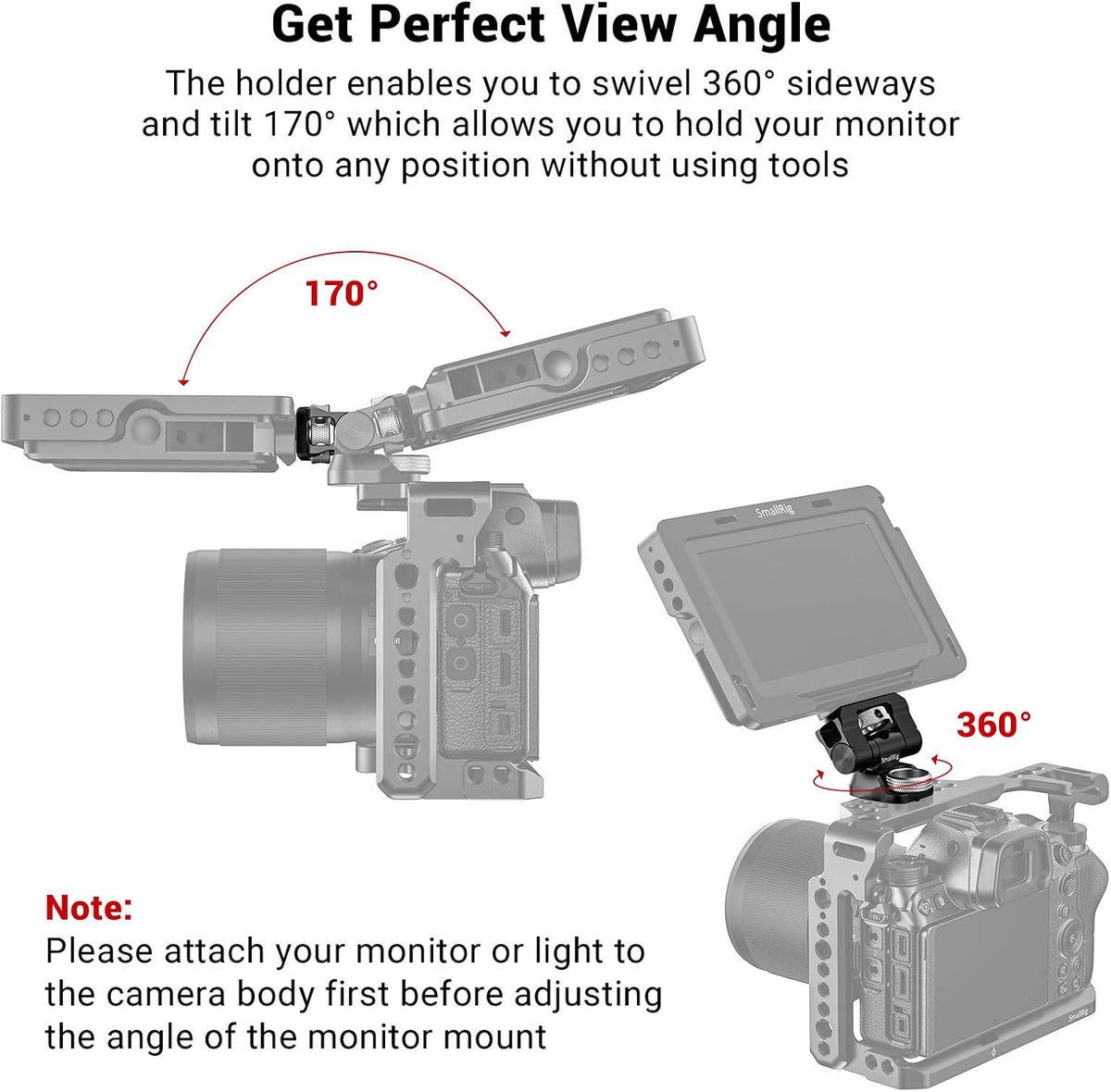 Swivel and Tilt Monitor Mount with Locating Pins F713