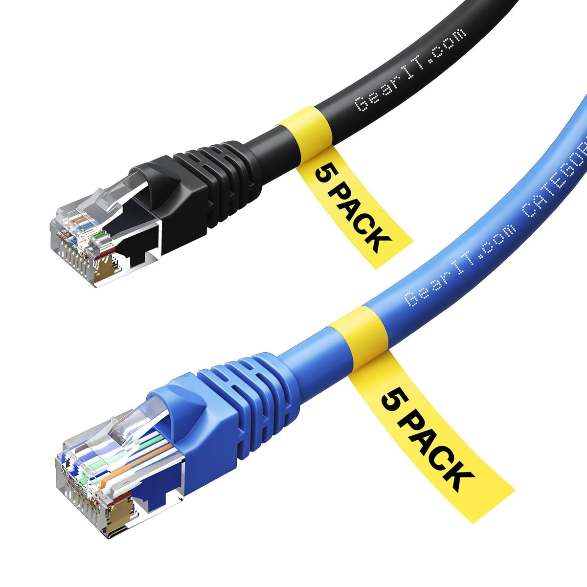 Cat6 Ethernet Cable 25 Feet 20-Pack Pure Copper E508328