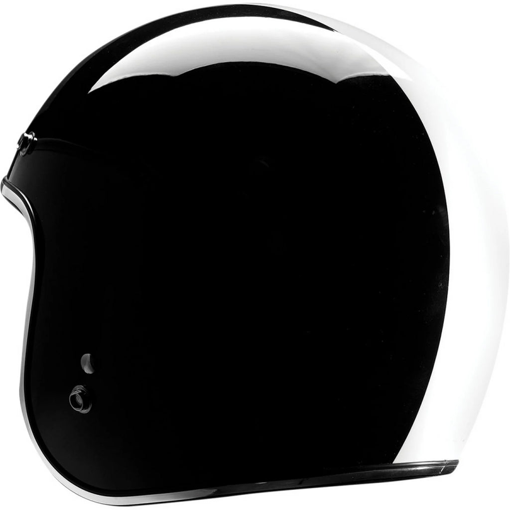 Open Face Motorcycle Helmet Black/White LG E3085