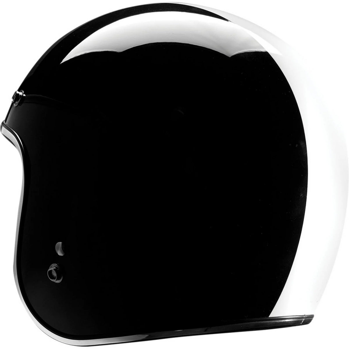 Open Face Motorcycle Helmet Black/White LG E3085