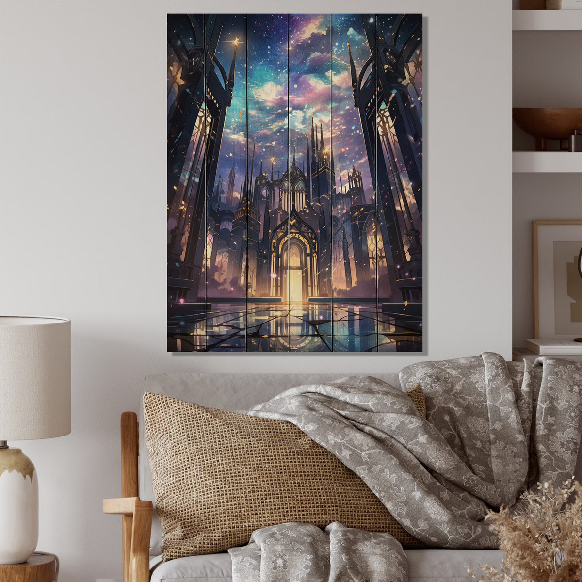 Natural Pine Wood Castles Print Q68023