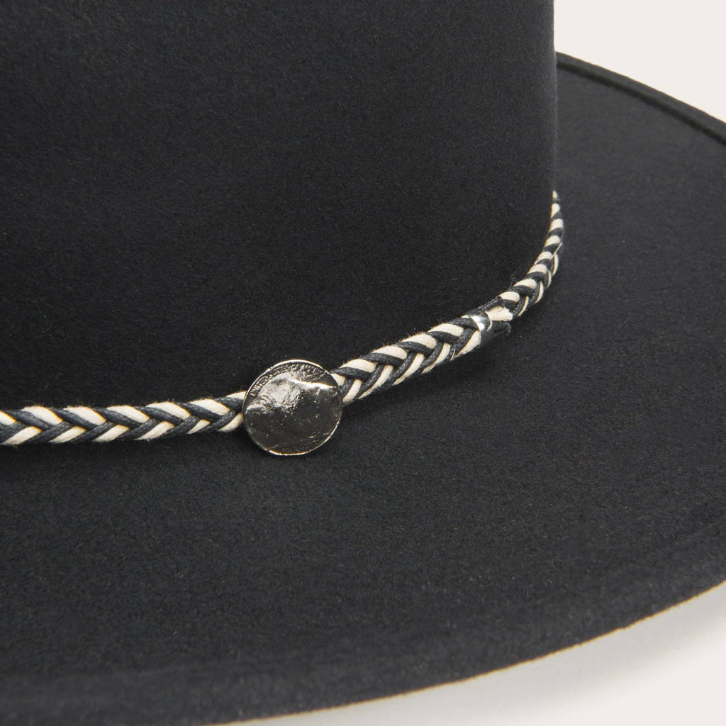Black Buffalo Fur Hat C3313