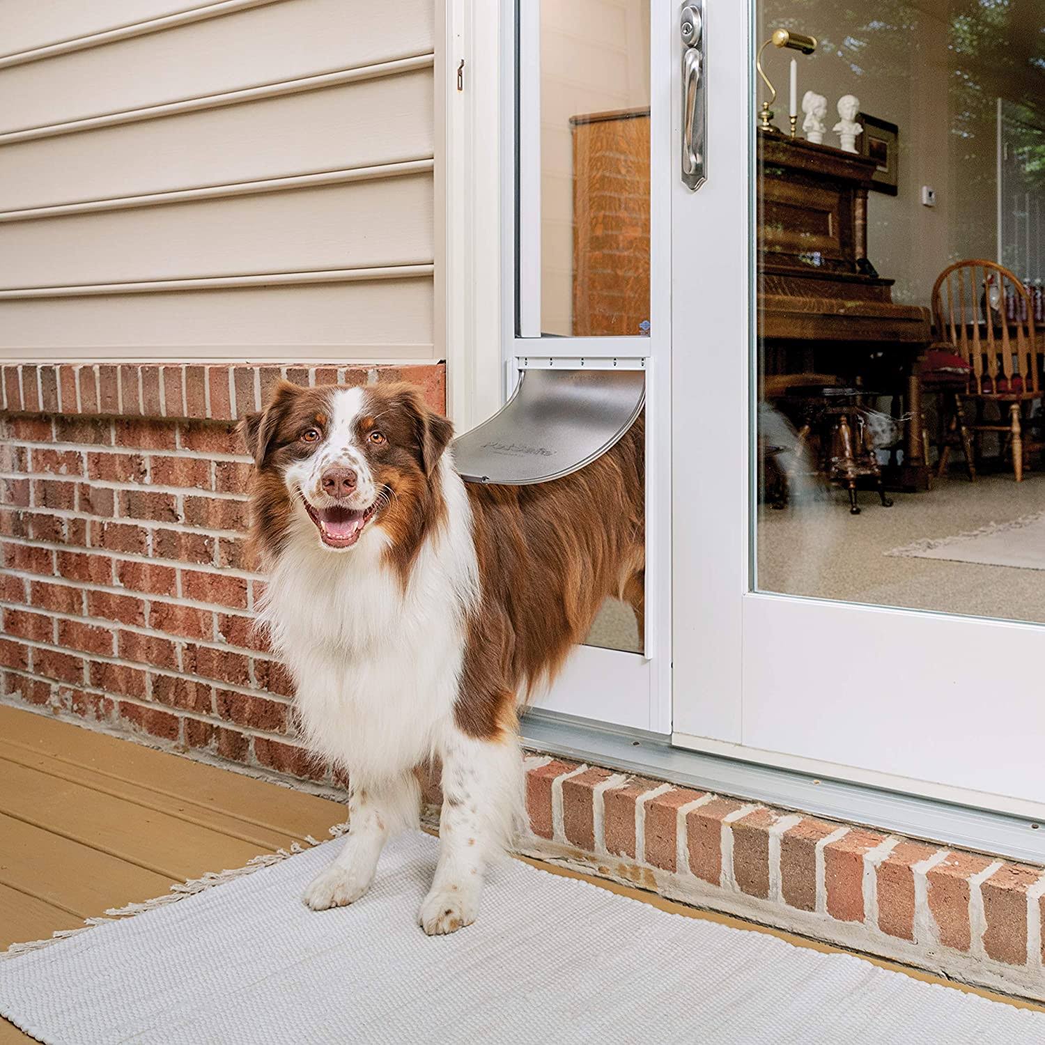 2-Piece Sliding Glass Pet Door, Large, White G974047