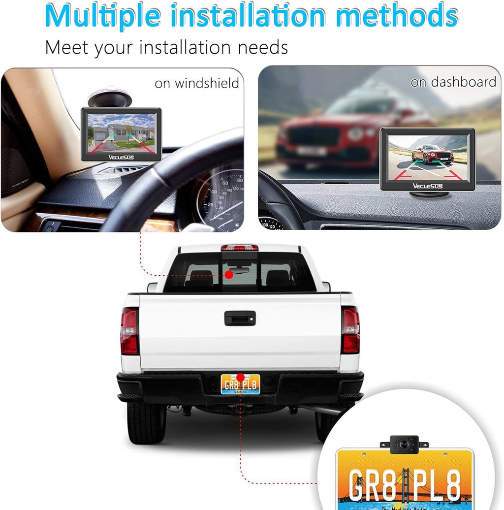 1080P HD Wireless Backup Camera System with 4.3" LCD Monitor C35918