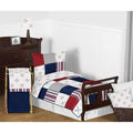 Red/White 5-Piece Toddler Bedding Set B238539