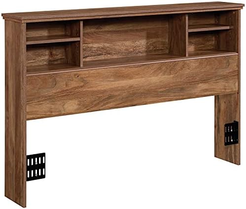 Glacier White Wooden Full-Queen Bookcase Headboard U17487