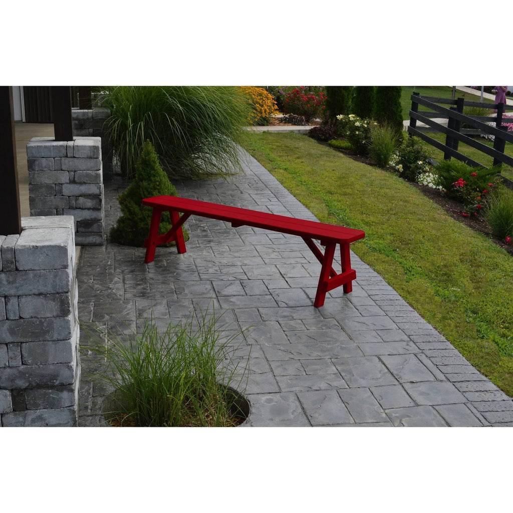 Pine 6' Traditional Bench - Tractor Red W899
