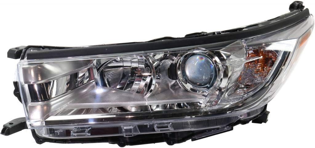 Smoked Chrome Accent Headlight with Bulbs for Toyota Highlander M535488