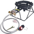 Portable Propane Camping Stove Cast Iron Single Burner with Detachable Rack 80,000 BTU/H R204161