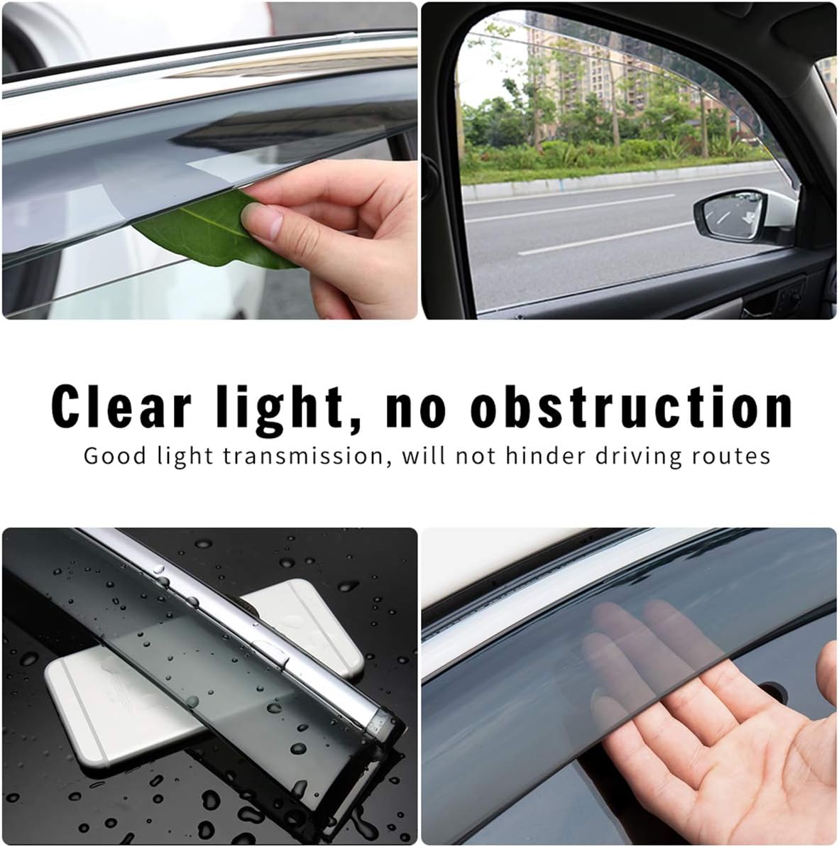 Smoke Side Window Deflectors for Audi A3 Sedan U887