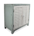 Blue and White Rustic Finish Storage Cabinet L413701