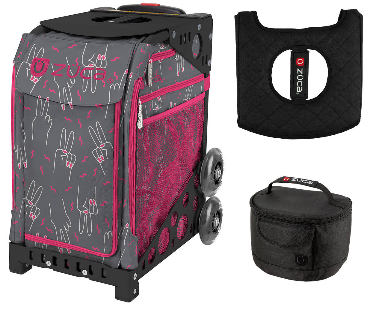 Black Frame Sport Bag with Lunchbox and Seat Cover P586299