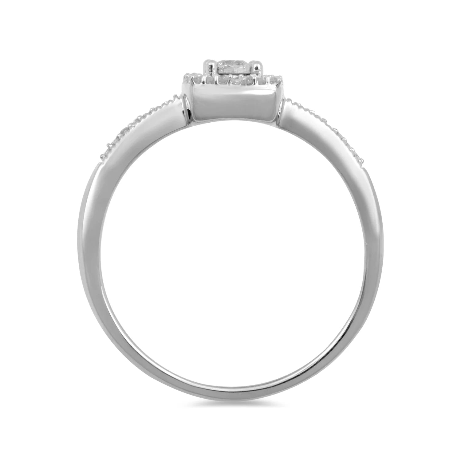 10 WHITE GOLD 1/7 CT WHITE DIAMOND FASHION RING F383