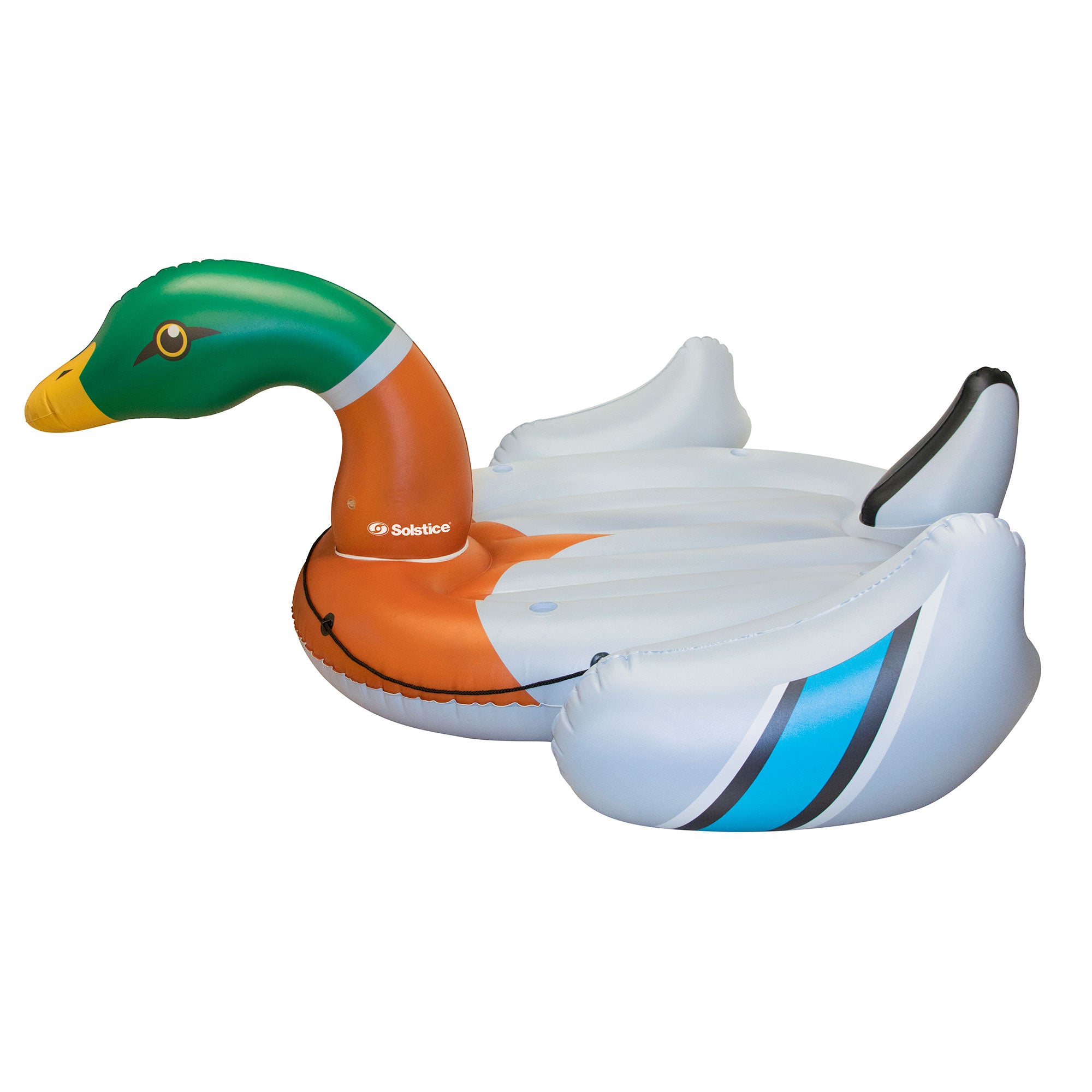 Giant Inflatable Ride On 131 Inch Swimming Pool Duck Island Float H975366