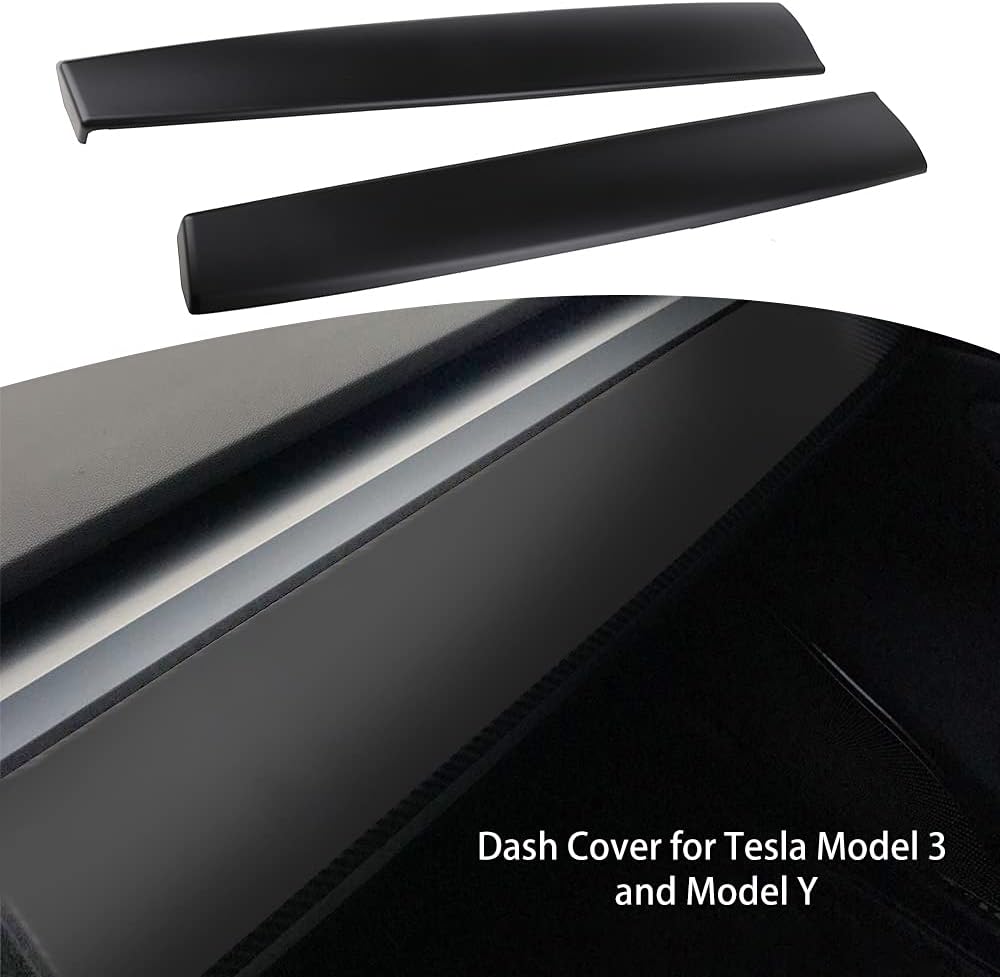 ABS Bright Carbon Fiber Pattern Dash Cover Wrap Cap Pack of 2 F76693