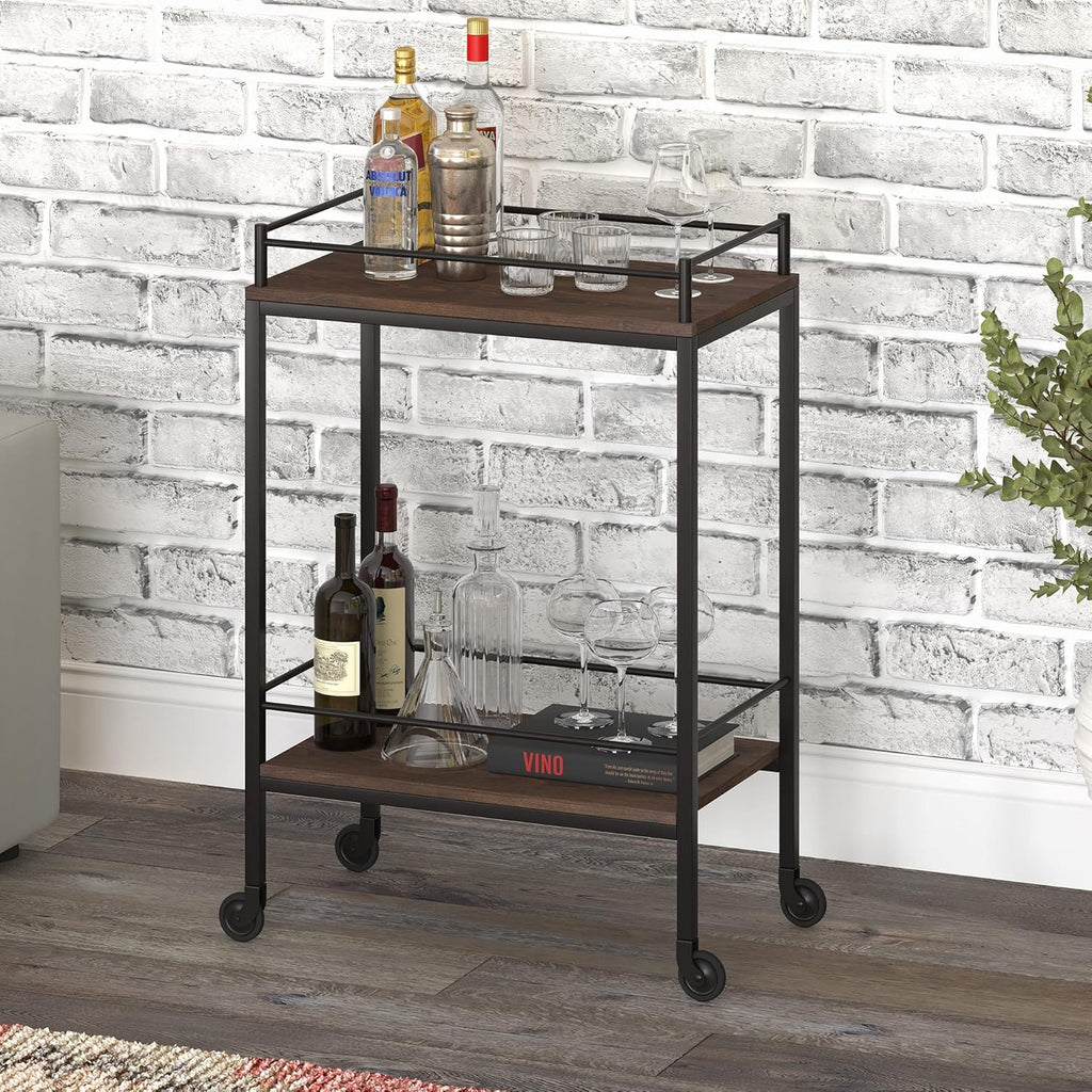 Rectangular Bar Cart in Alder Brown R95220